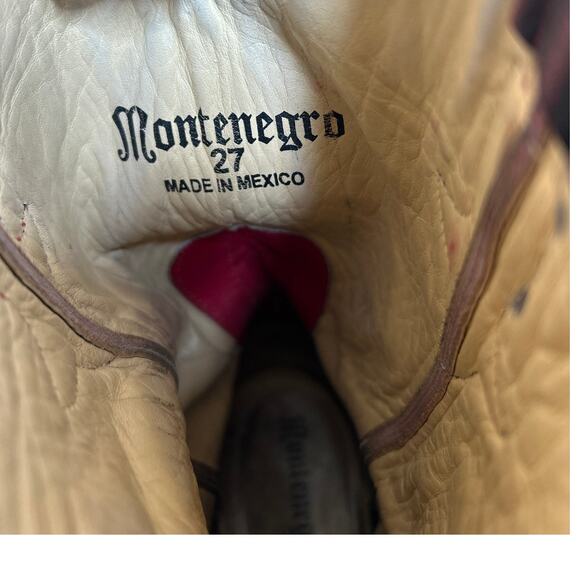 Genuine Stingray Pointed Toe Montenegro Cowboy Boots Size 27/US ~9 - Picture 7 of 16